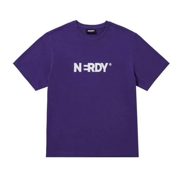 NERDY Blank Big Logo Short Sleeve T-Shirt Dark Purple