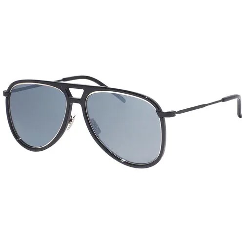Солнцезащитные очки Saint Laurent, серый, черный