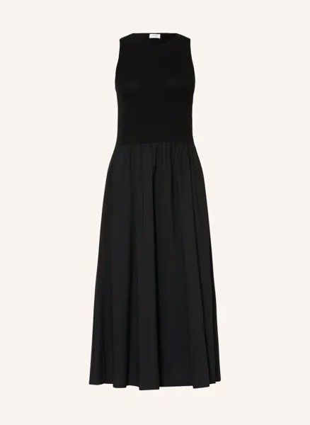 Платье из разных материалов Ottod'Ame, черный