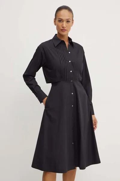 Хлопковое платье Karl Lagerfeld, черный