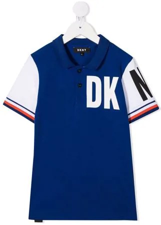 Dkny Kids рубашка поло в стиле колор-блок