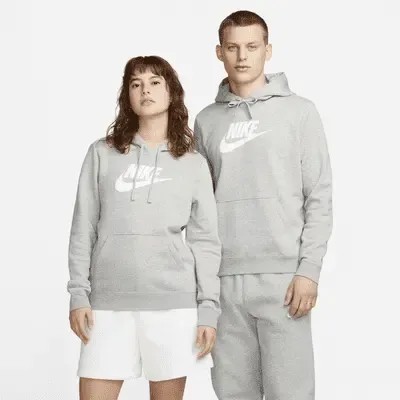 Худи Nike Sportswear Club Fleece, серый/белый