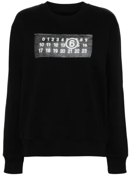 MM6 Maison Margiela толстовка с принтом, черный