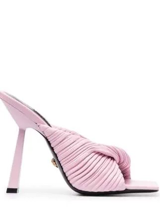 Versace мюли с плиссировкой