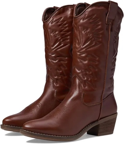 Ковбойские сапоги Hayward Western Boot Steve Madden, коричневая кожа