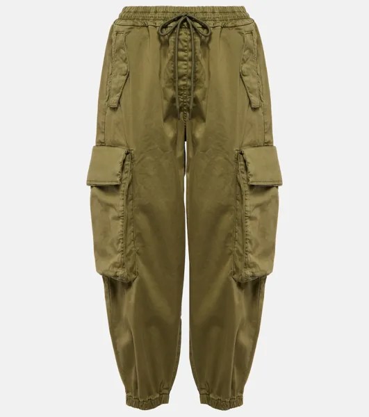 Хлопковые брюки-карго Ag Jeans, зеленый