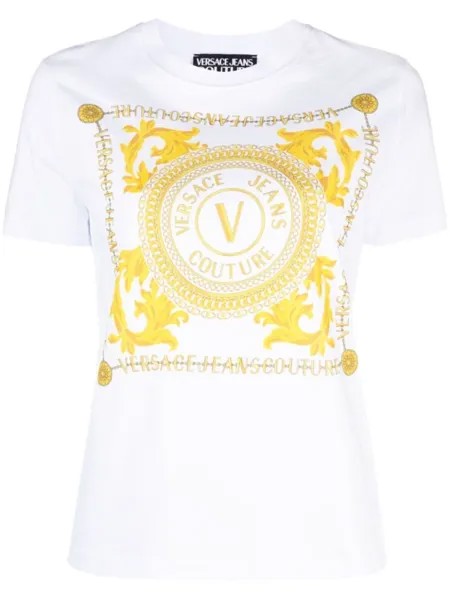 Футболка с принтом Logo Couture Versace Jeans Couture, белый