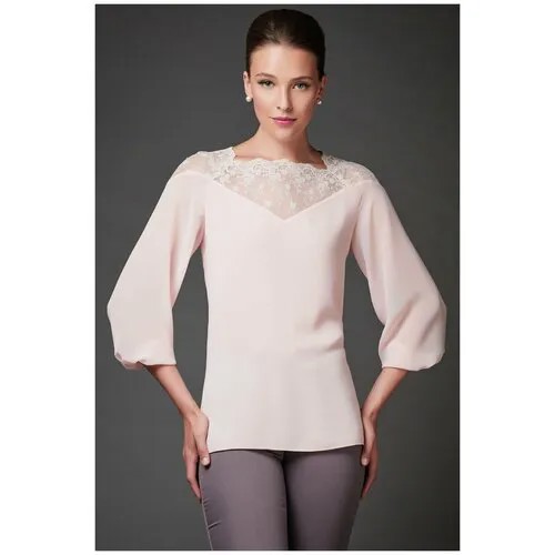 Блуза Арт-Деко, размер 50, розовый