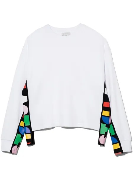 Stella McCartney Kids топ с круглым вырезом и логотипом