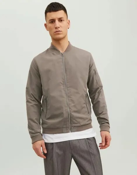 Бомбер цвета хаки Jack & Jones