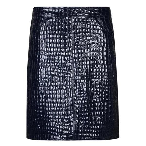 Юбка leather skirt Tom Ford, черный