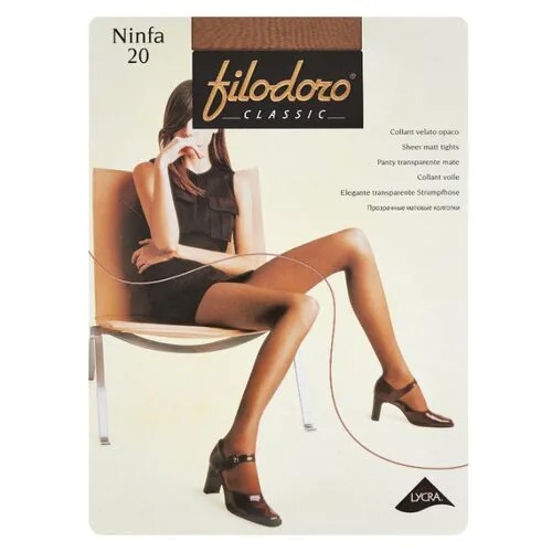 Колготки Filodoro Classic Ninfa 20 den, размер 4-L, cognac (коричневый)