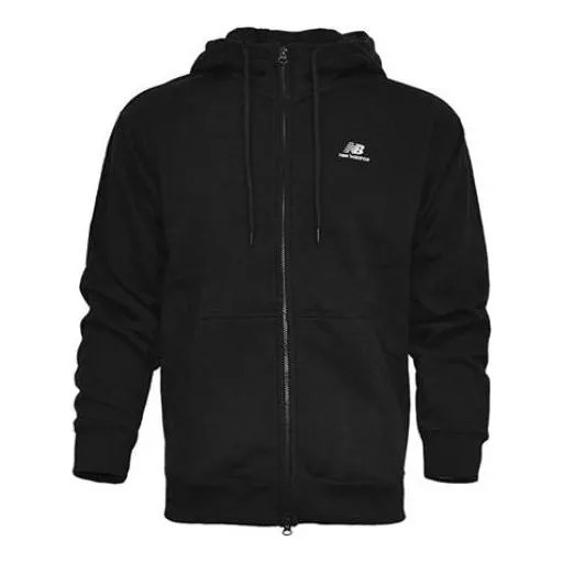 Куртка спортивные хлопковые Куртка с капюшоном New Balance, черный