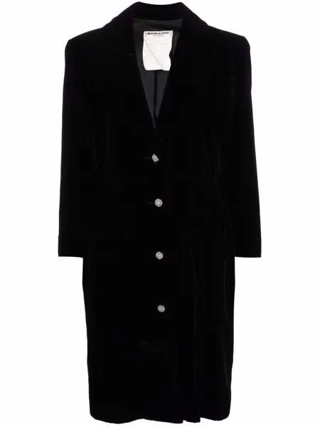Yves Saint Laurent Pre-Owned бархатное платье миди 1980-х годов со стразами