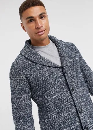 Темно-синий вязаный кардиган с пуговицами ASOS DESIGN