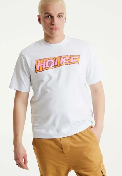 Футболка с принтом House of Holland, белый