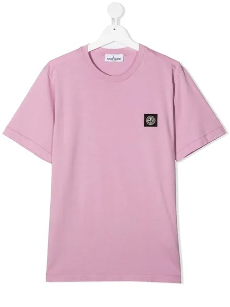 Stone Island Junior футболка с короткими рукавами и нашивкой-логотипом