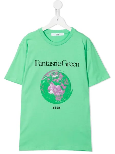 MSGM Kids футболка с графичным принтом