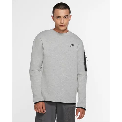 Свитшот NIKE, силуэт прямой, размер XS, серый