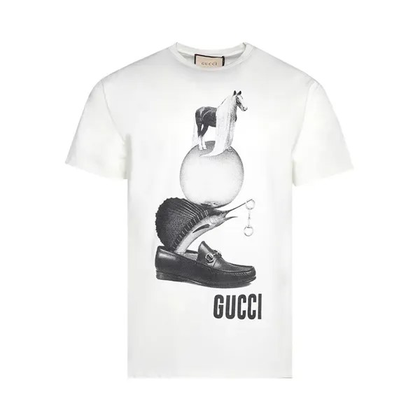 Футболка Gucci Printed Jersey, белый