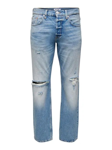 Свободные джинсы Only & Sons EDGE, синий джинсовый