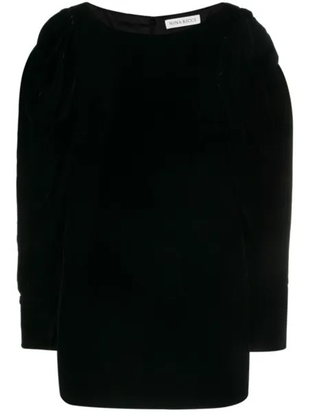 Nina Ricci бархатное платье мини, черный