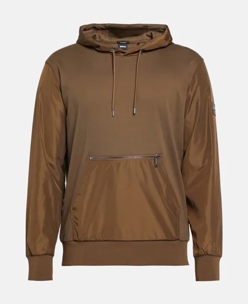 Худи с капюшоном Boss Black, зеленый
