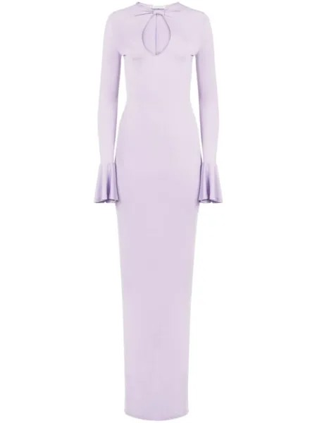 Nina Ricci платье макси из джерси, фиолетовый