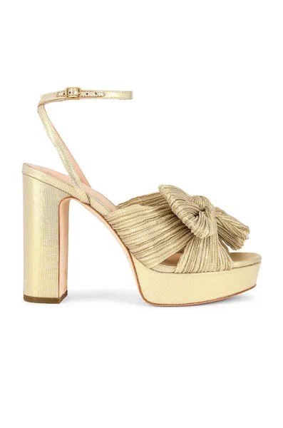 Сандалии Loeffler Randall Natalia Pleated Platform, цвет Platinum