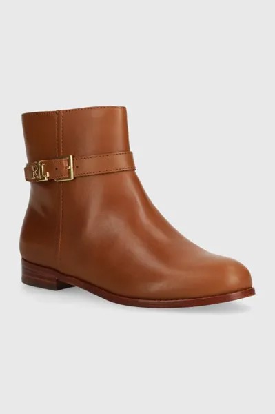 Кожаные ботильоны Brooke Lauren Ralph Lauren, коричневый