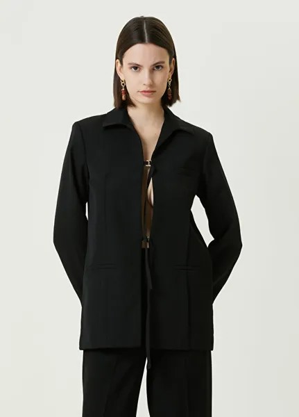Черная куртка с рубашечным воротником Jacquemus