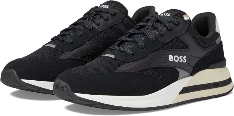 Кроссовки Kurt Mix Material Sneakers BOSS, цвет Black Midnight