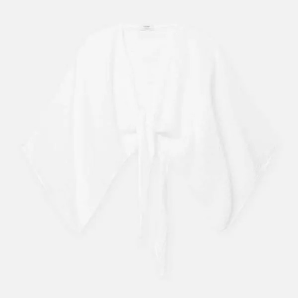 Блуза-кимоно Pull&Bear Cropped Kimono, белый