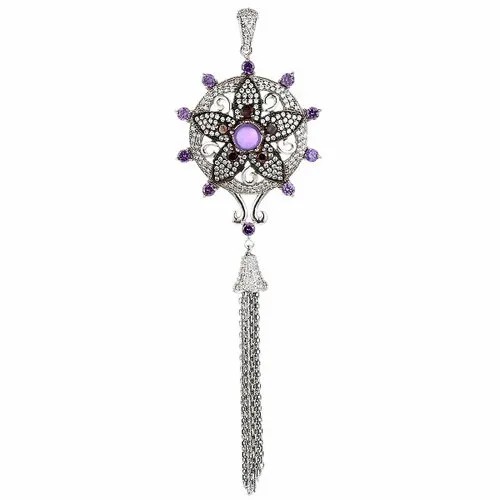 Подвеска ELEMENT47, серебро, 925 проба, фианит