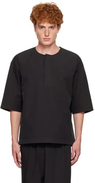 Черная рубашка с воротником LE17SEPTEMBRE