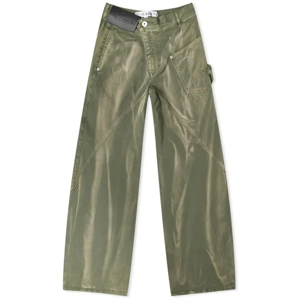 Джинсы Jw Anderson Twisted Workwear, зеленый