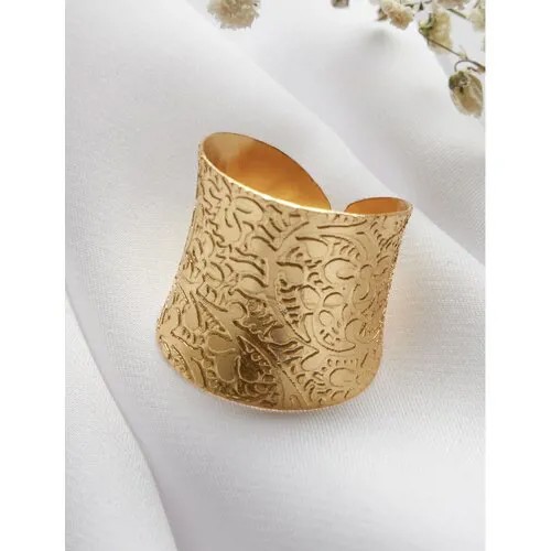 Итальянское кольцо из латуни Vestopazzo золотого цвета с узором