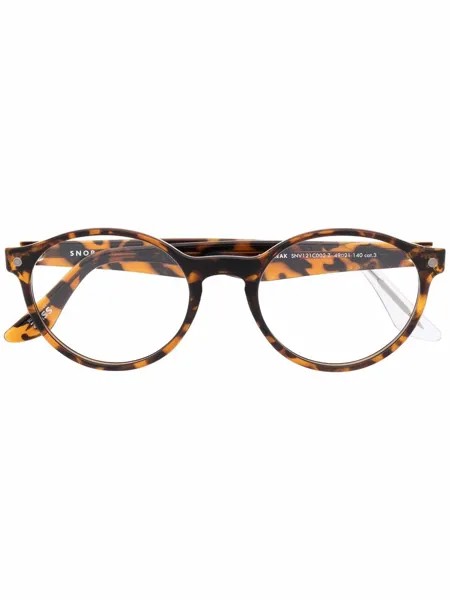 Snob очки-клипоны черепаховой расцветки
