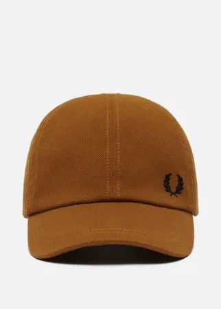 Кепка Fred Perry Pique Classic Embroidered, цвет коричневый
