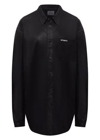 Кожаная рубашка VETEMENTS