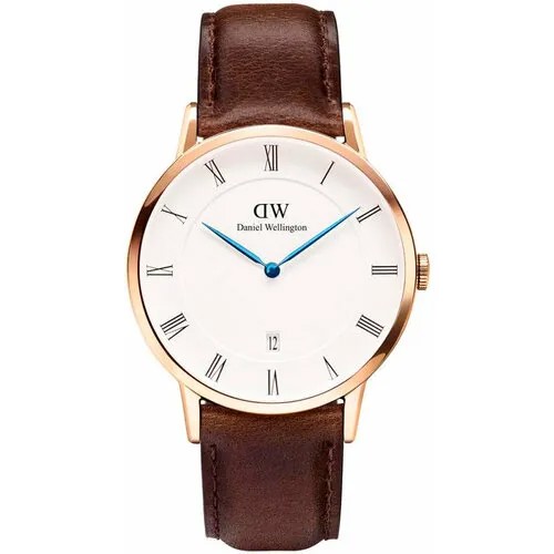 Наручные часы Daniel Wellington, коричневый, золотой