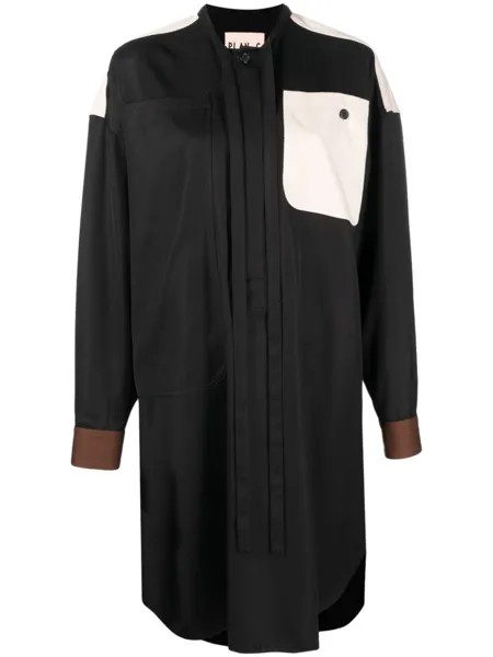 Plan C платье-рубашка Kleid с длинными рукавами, черный