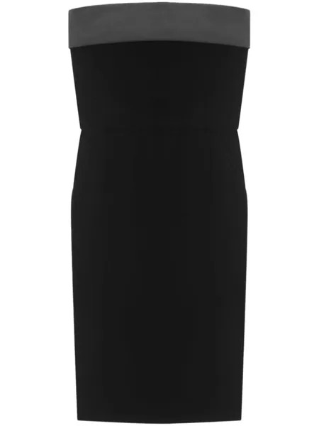 Saint Laurent платье-бандо, черный