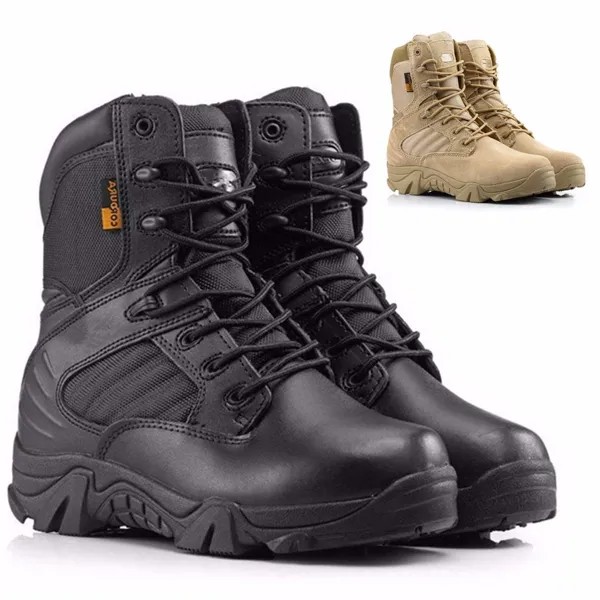 MakeWishes Мужские военные ботинки Боевые мужчины Ботильоны Большой размер Армейские ботинки Мужская обувь Безопасность Мотоцикл