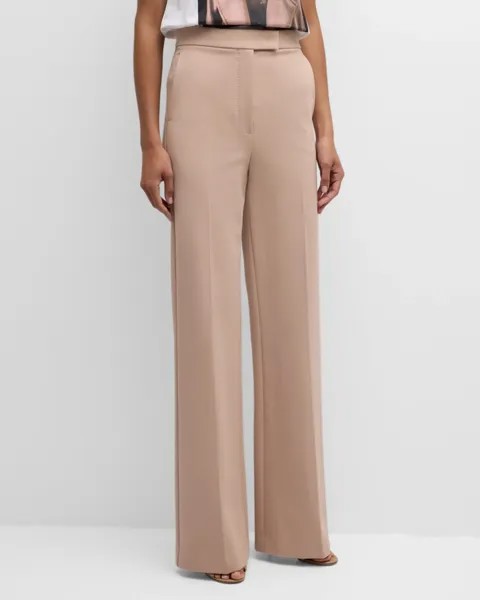 Прямые креповые брюки Norcia Max Mara, цвет Powder