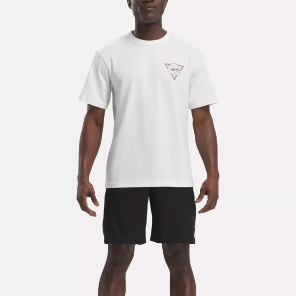 Баскетбольная сезонная футболка с рисунком Reebok, цвет Chalk
