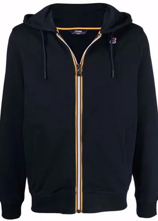 KWAY худи на молнии с нашивкой-логотипом