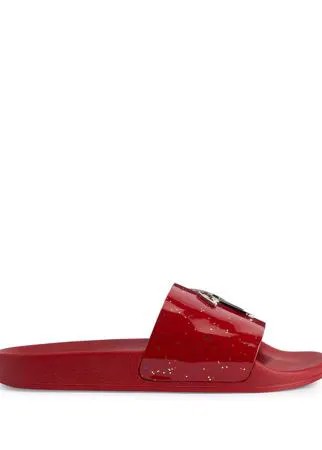 Giuseppe Zanotti лакированные шлепанцы Brett