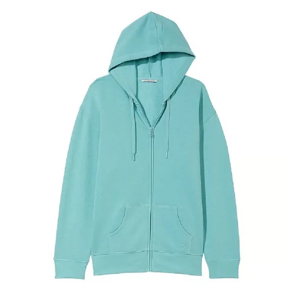 Толстовка Victoria's Secret Cotton Fleece Full-Zip, голубой