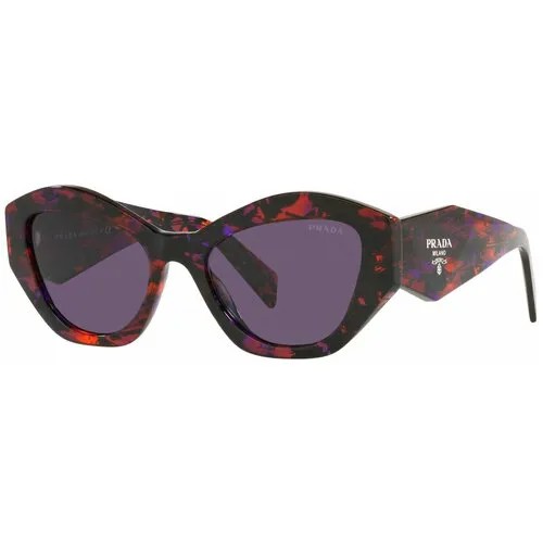Солнцезащитные очки Prada, кошачий глаз, оправа: пластик, с защитой от УФ, для женщин, разноцветный